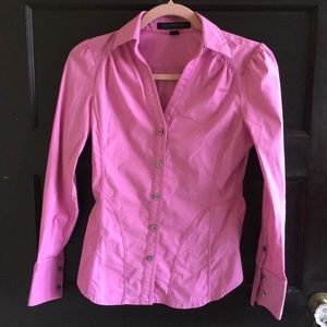 Express pink long sleeve blouse